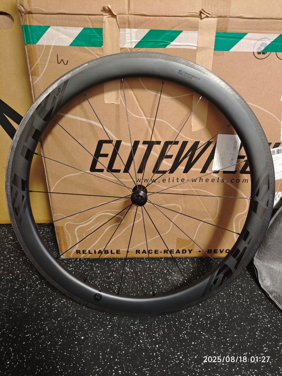 未走行】elitewheels edge 50 カーボンホイール クリンチャー リム
