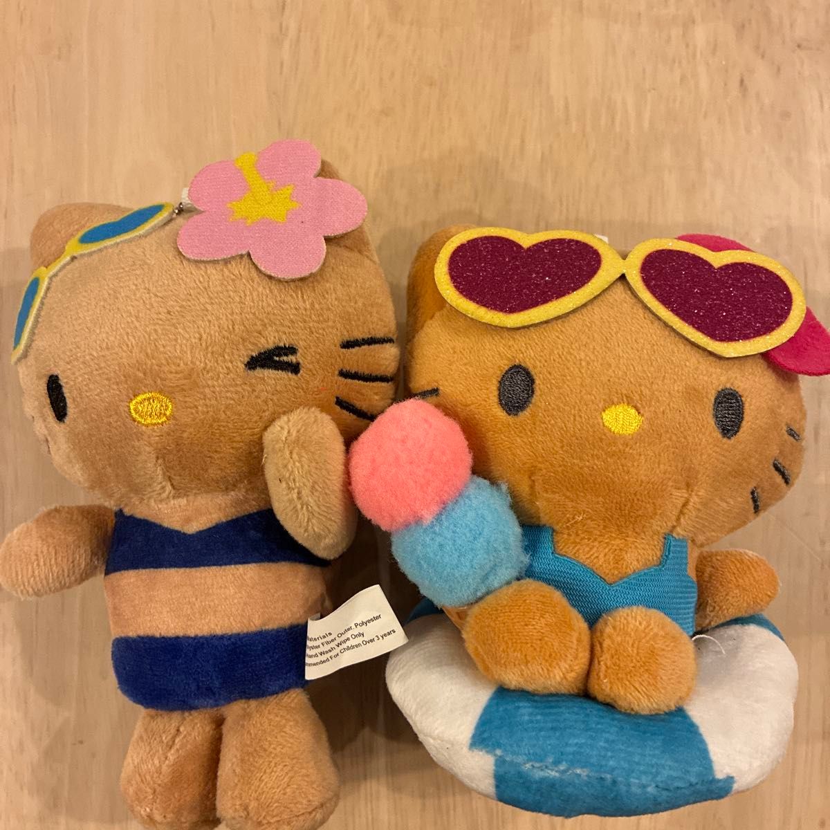 ハローキティ ぬいぐるみ マスコット 夏 水着 2個セット キティちゃん