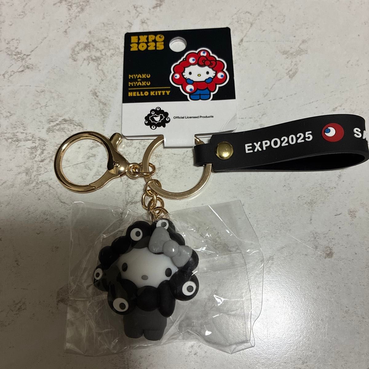 大阪関西万博限定 黒ミャク サンリオ キティ キーホルダー サンリオ