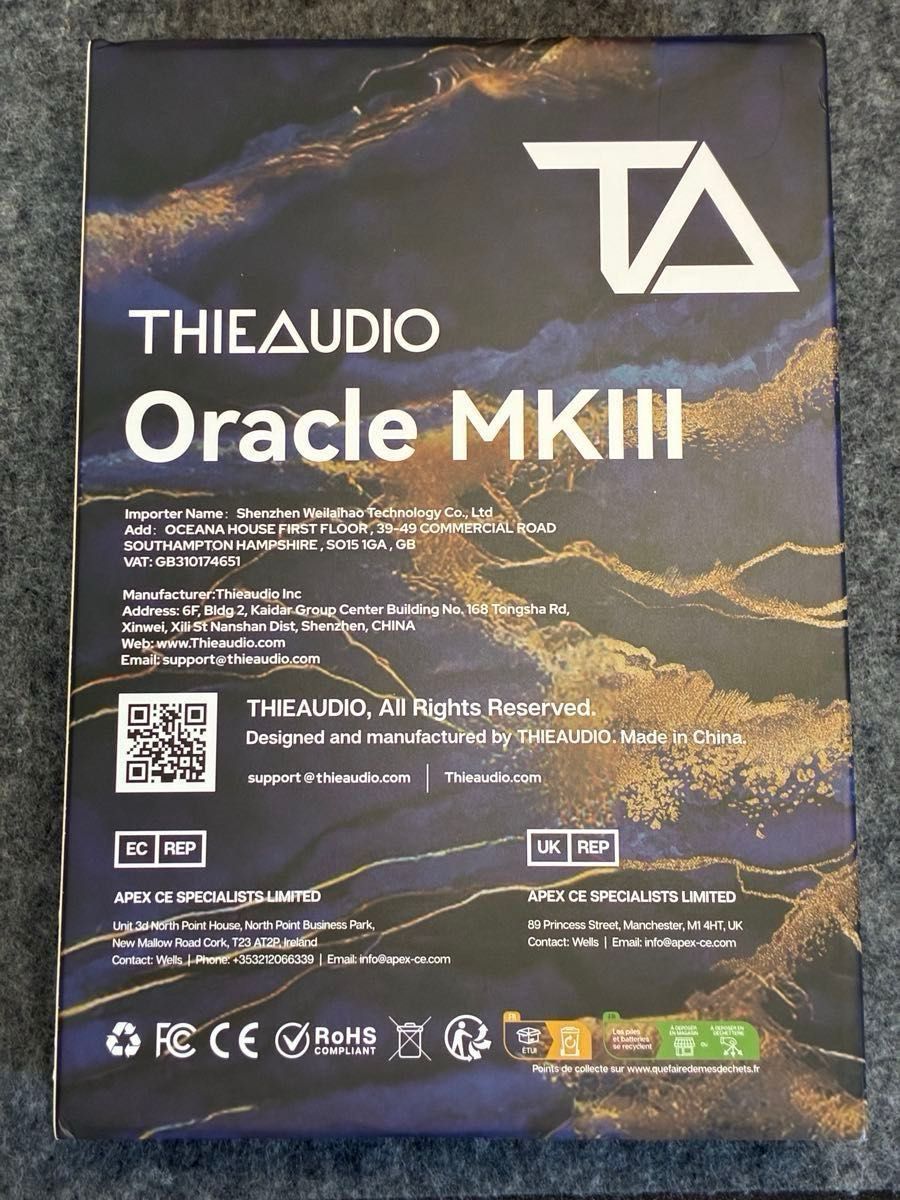 THIEAUDIO Oracle MKIII 2024年モデル スタジオモニターイヤホン