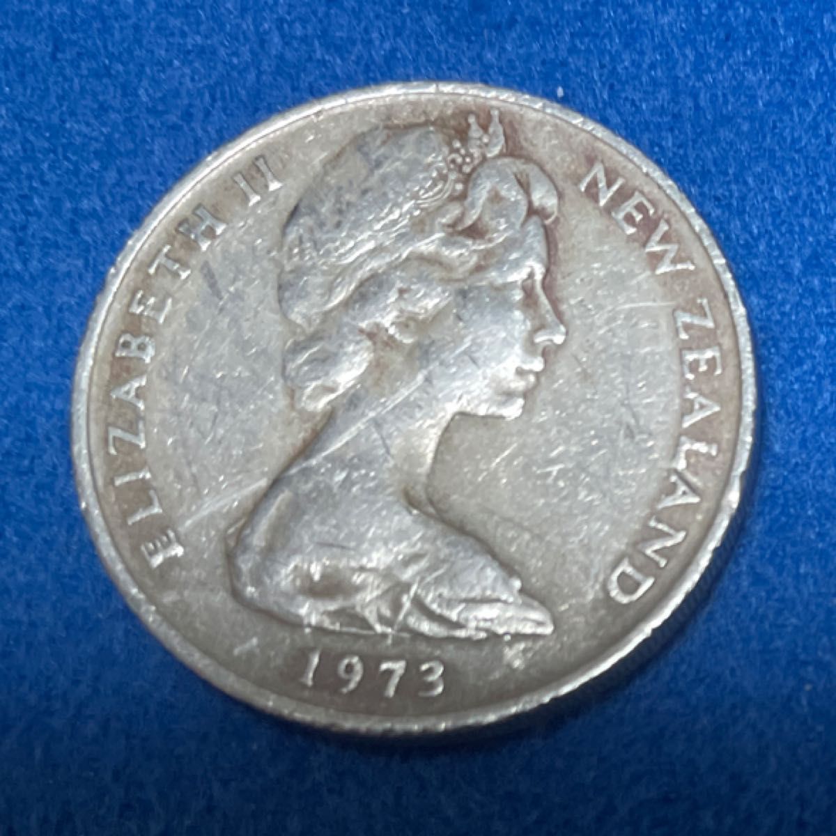 ニュージーランド 1972年 20セント硬貨 外国コイン 飛べない鳥 キウイ
