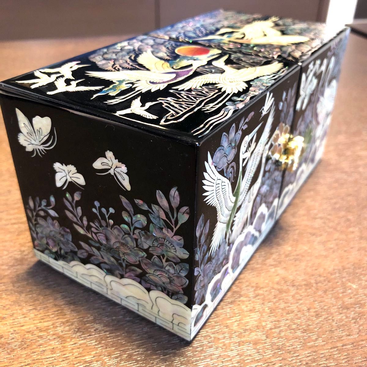 新品 未使用 韓国伝統工芸品 螺鈿細工 ジュエリーボックス 小物入れ