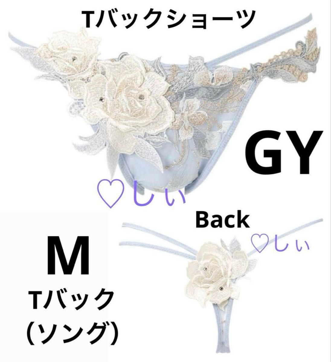 希少 新品タグ付 サルート 24G ガーターベルト ＆ ソング GY M Tバック