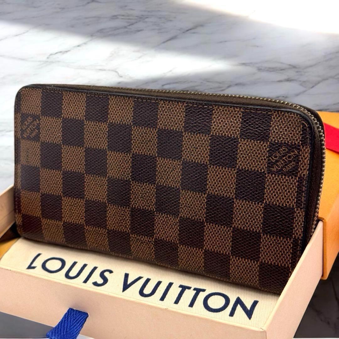 美品 ルイヴィトン ダミエ エベヌ ジッピ－ウォレット 長財布 カード8