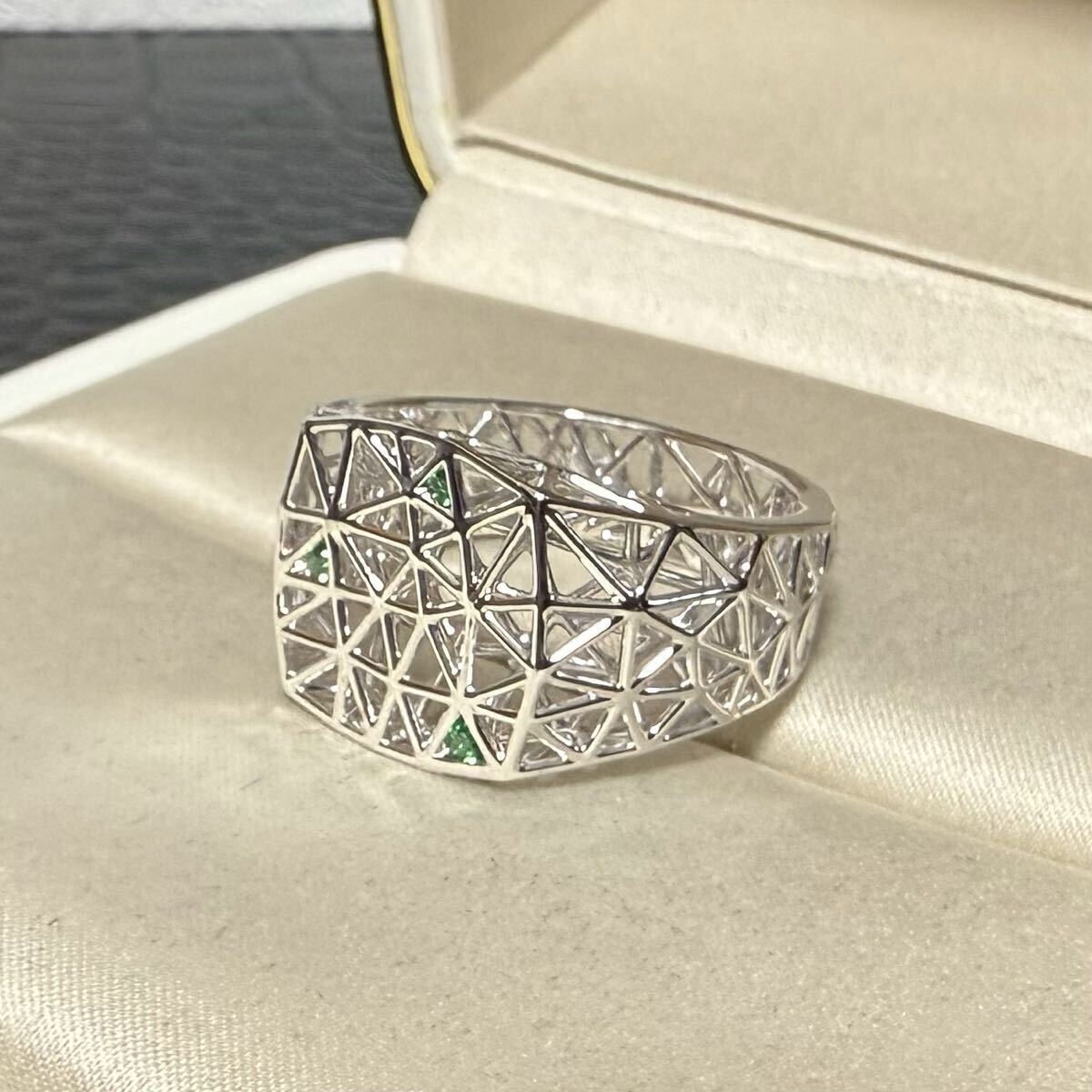 トムウッド TOMWOOD 未使用 リング 指輪 Mesh Ring Fern Green