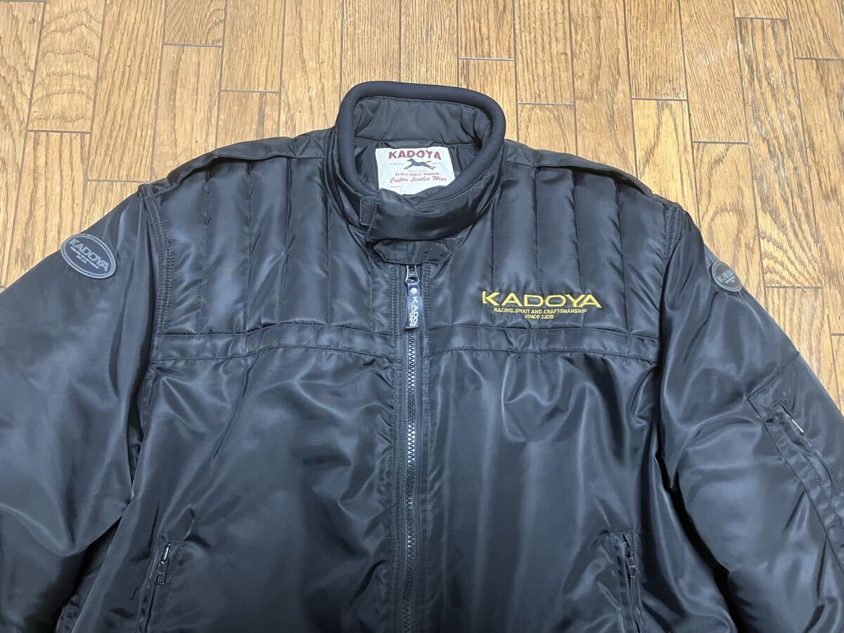 状態良］KADOYAカドヤ BLACK HORSEウインタージャケット 中綿入り