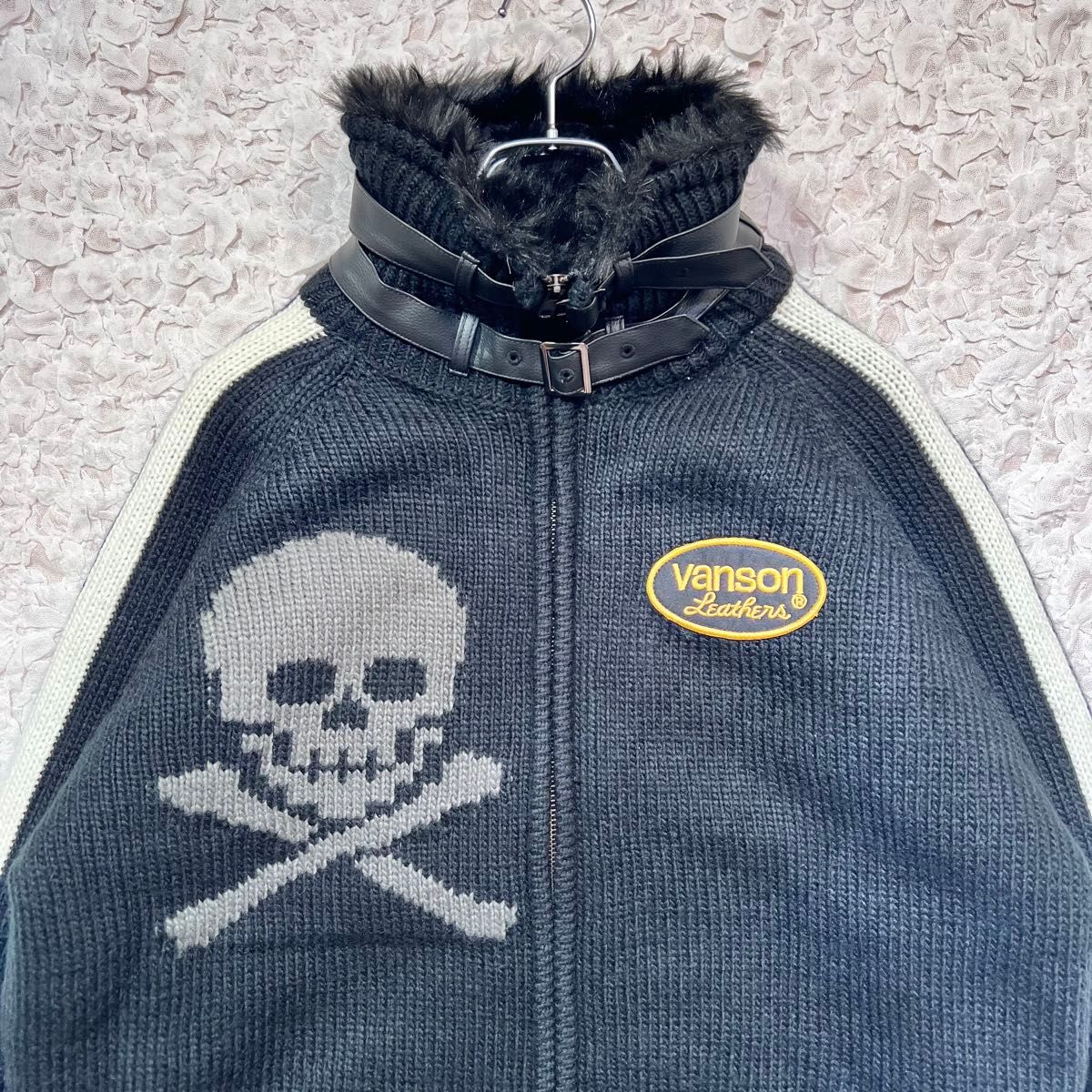 VANSON バンソン カウチンニット スカル ドクロ B-3 ニットジャケット