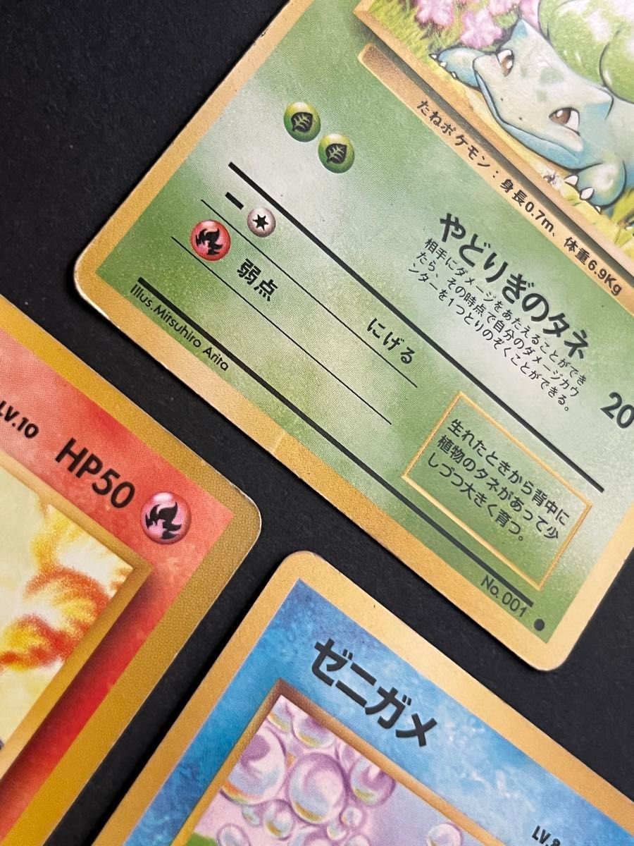 ポケモンカード旧裏 初代御三家（フシギダネ ヒトカゲ ゼニガメ）2代目
