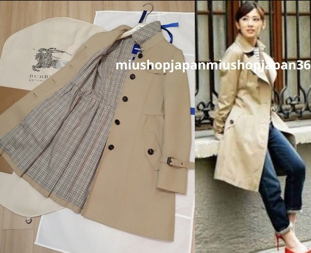本物上質 M BURBERRY バーバリー トレンチコート ノバチェック