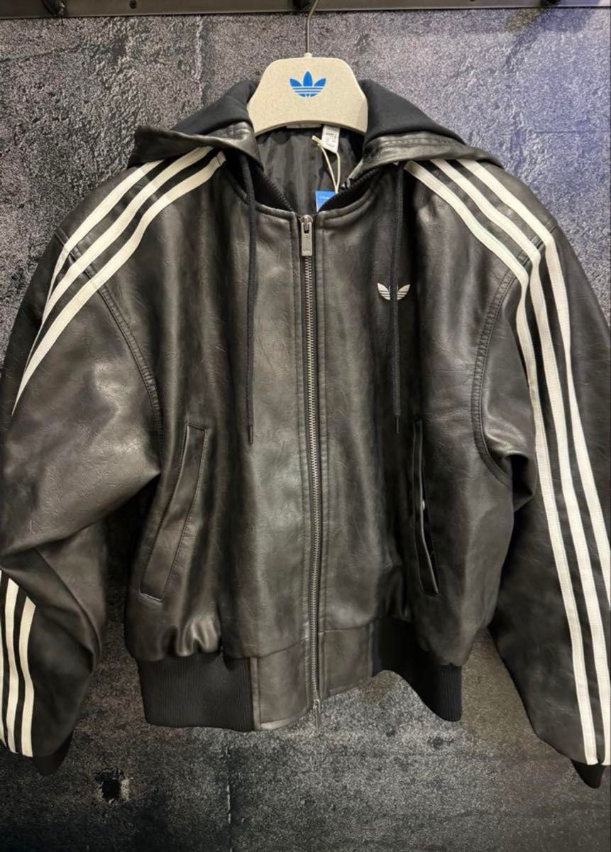 新品M Adilenium シーズン3 フェイクレザージャケットJX9225 ブラック