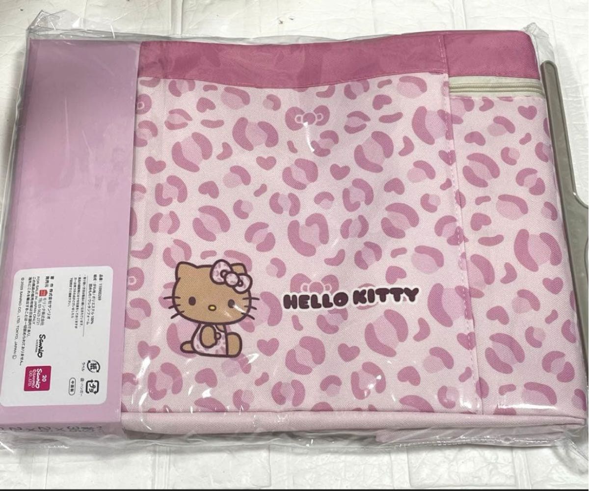 新品 ハローキティ フタ付き収納ボックス ヒョウ柄 ピンク ギャル