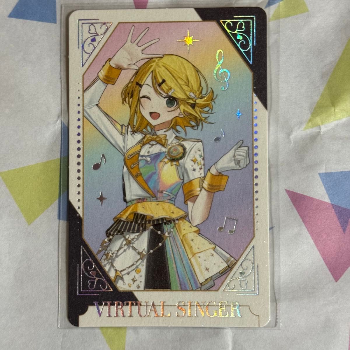 鏡音リン グリカ プロセカ 感謝祭 グリーティングカード 箔押し レア