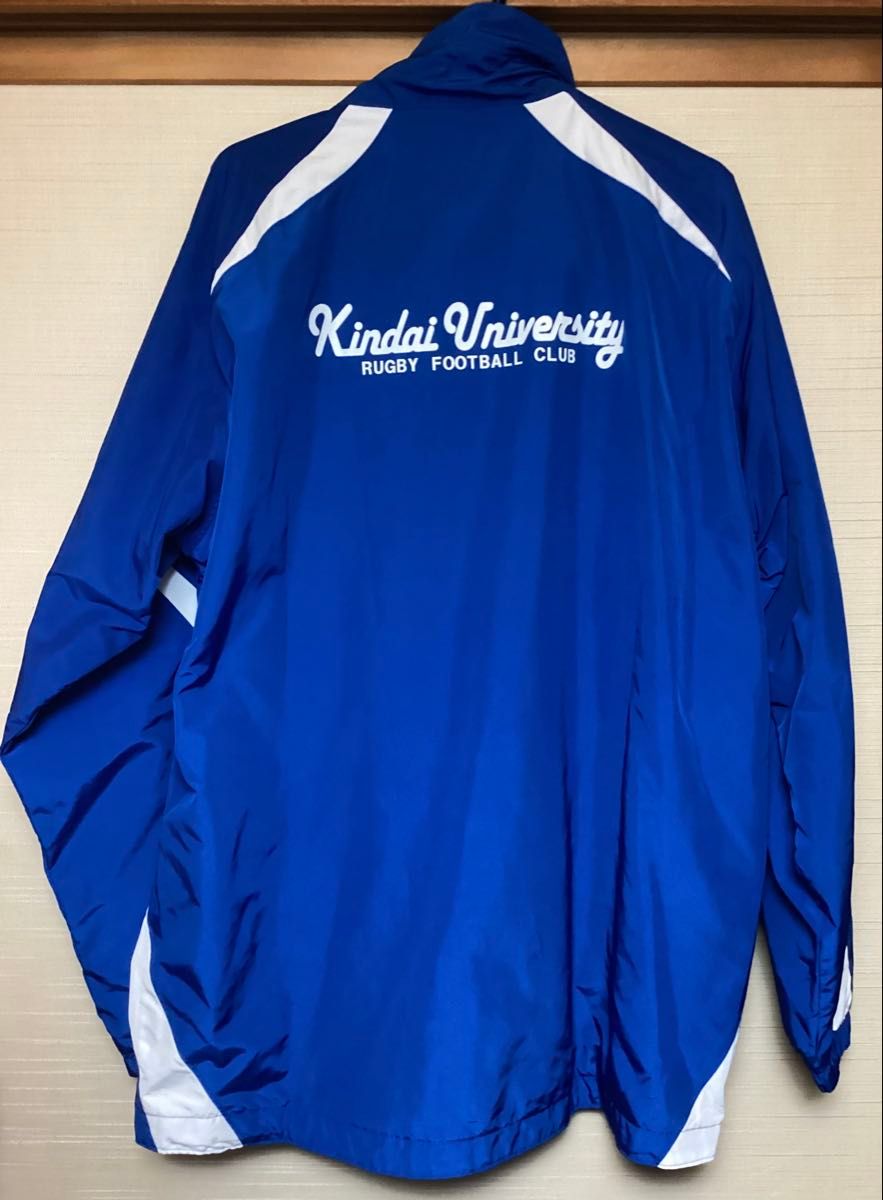 近畿大学ラグビー部 上L下XL ヤッケ上下 青 中古美品 アンダーアーマー