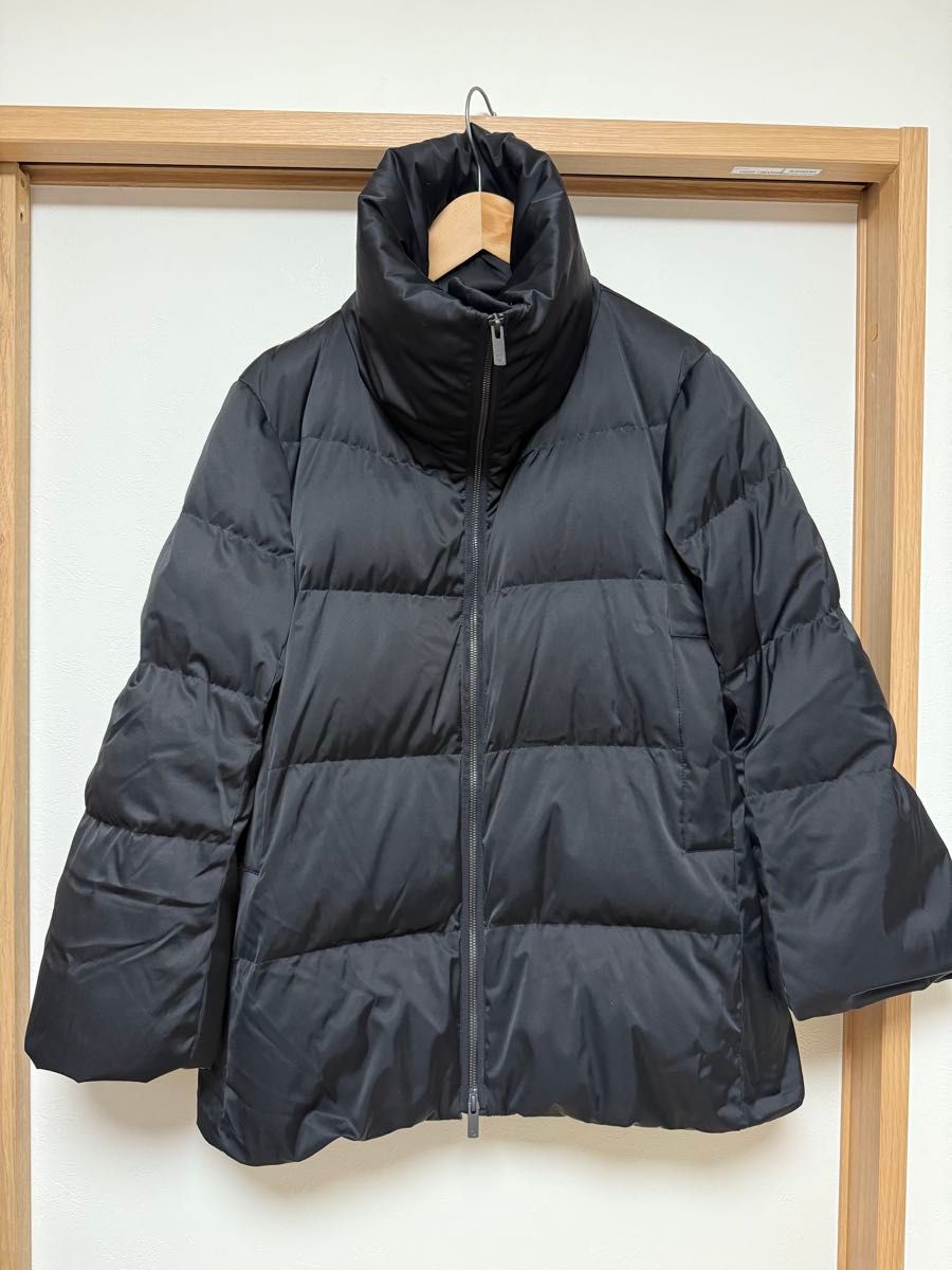 美品 UNIQLO ＋J ダウンボリュームジャケット ブラック S ジルサンダー
