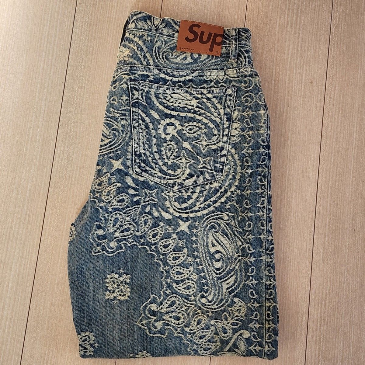 32】Supreme Bandana Jacquard Baggy Jean シュプリーム バンダナ