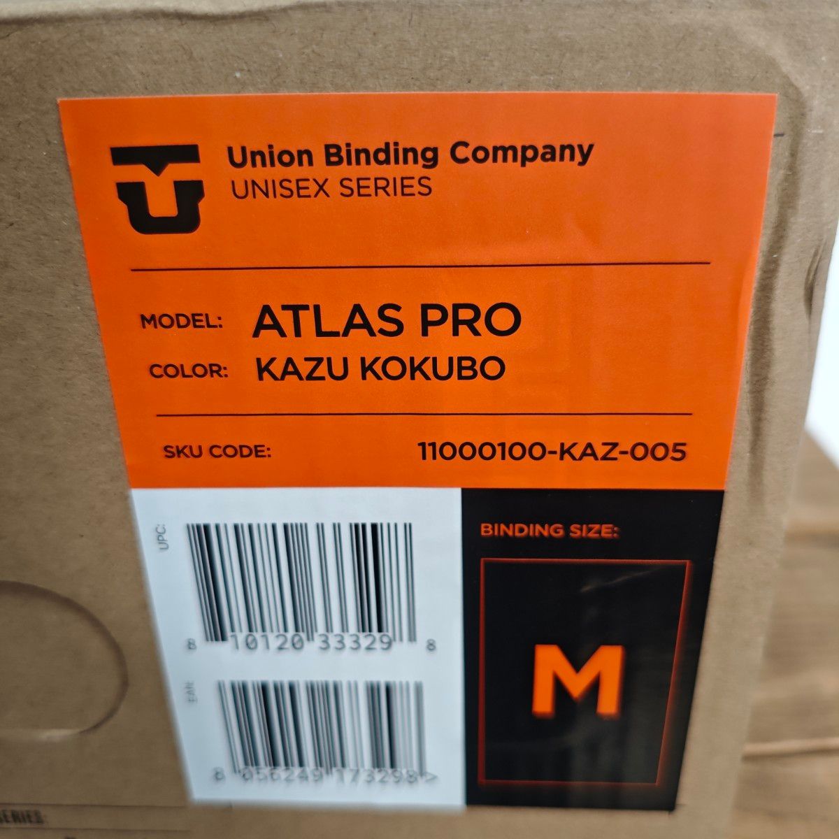 新品未使用 25-26 UNION ATLAS PRO KAZU KOKUBO カズコクボ ユニオン