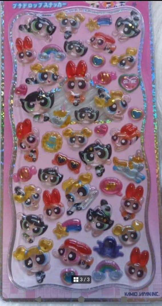 うるちゅるポップシール プチドロップステッカー パワパフガールズ 2枚