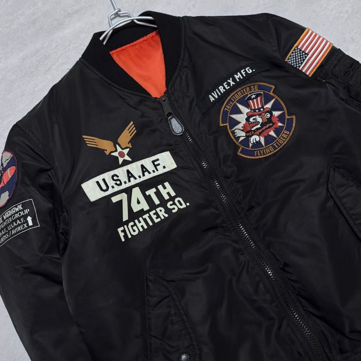 AVIREX 74th FIGHTER フライトジャケット リバーシブル フライング
