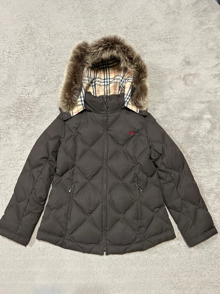 BURBERRY LONDON バーバリー ロンドン ダウンジャケット ファー付き