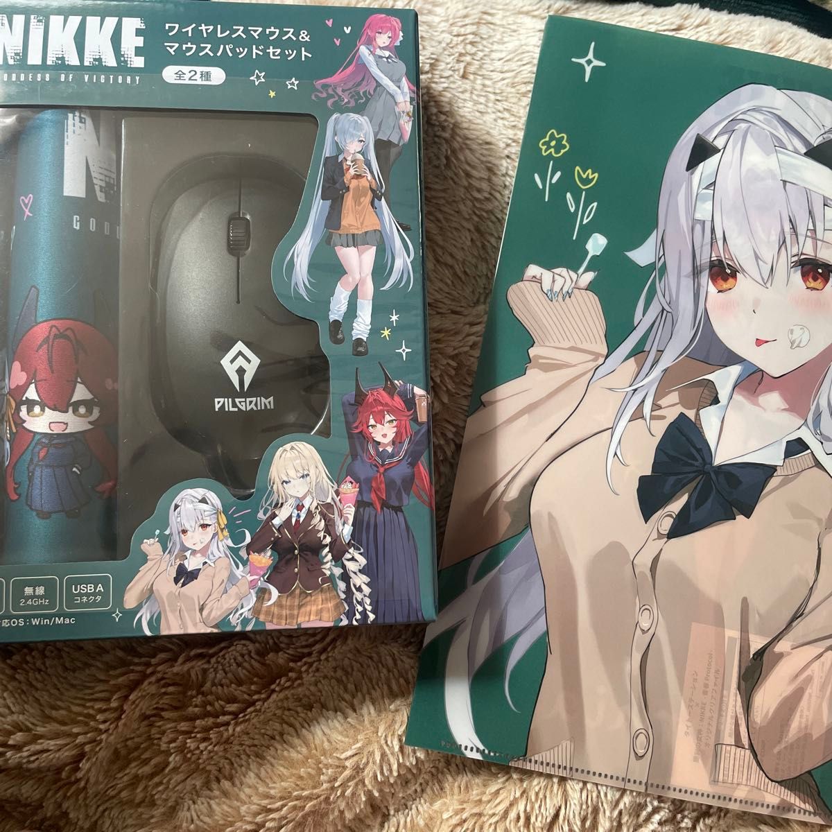 NIKKE ワイヤレスマウス&マウスパッドセット ＋ クリアファイル