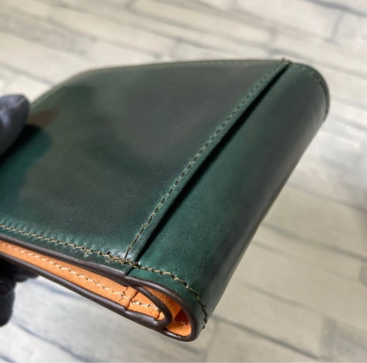 未使用品 ROCADO社製 ロカド シェルコードバン 二つ折り 財布