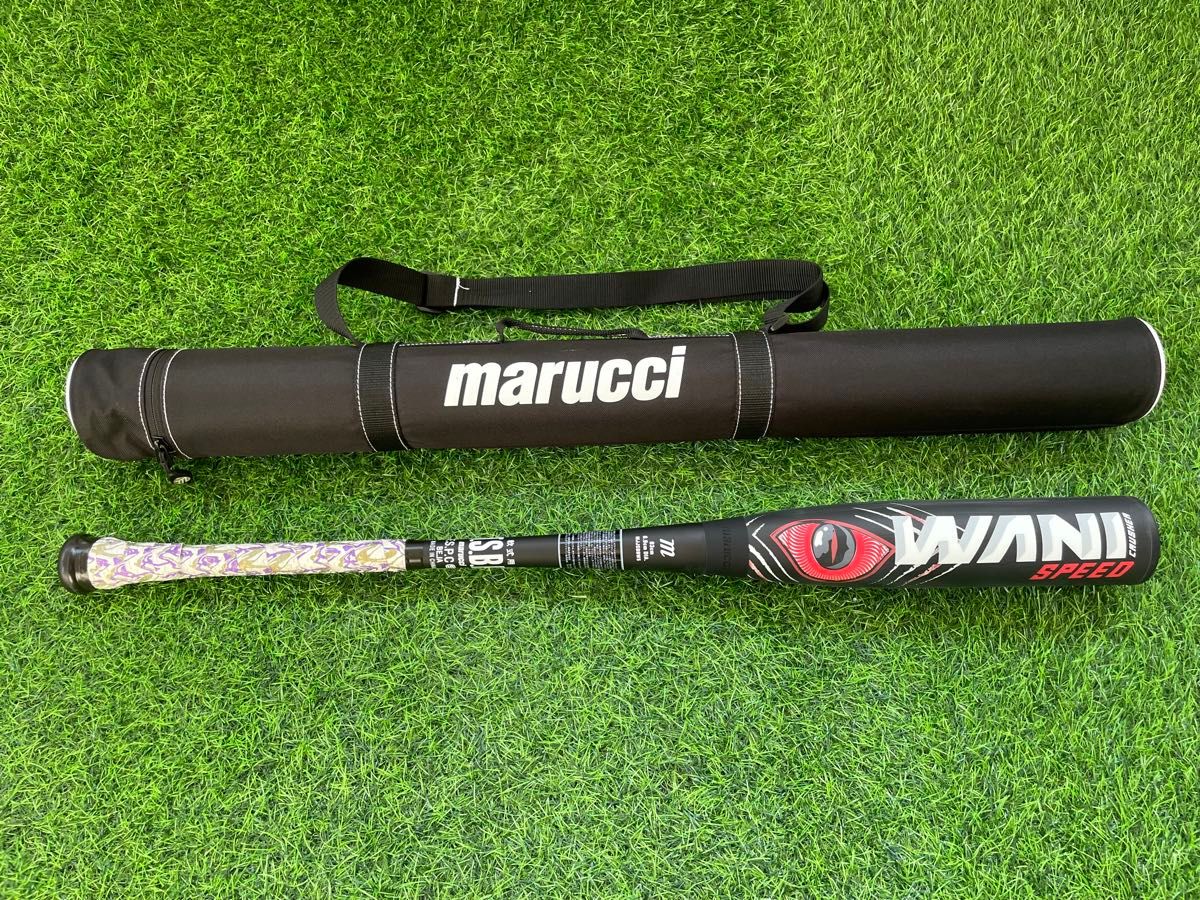 美品】マルーチ ワニクラッシャー 赤ワニ 一般軟式用バット ミドル