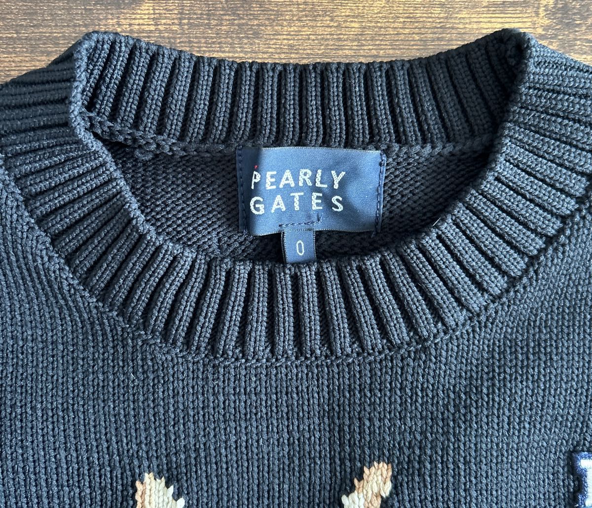 未使用・美品】PEARLY GATES うさぎ ニット プロ着用デザイン 黒