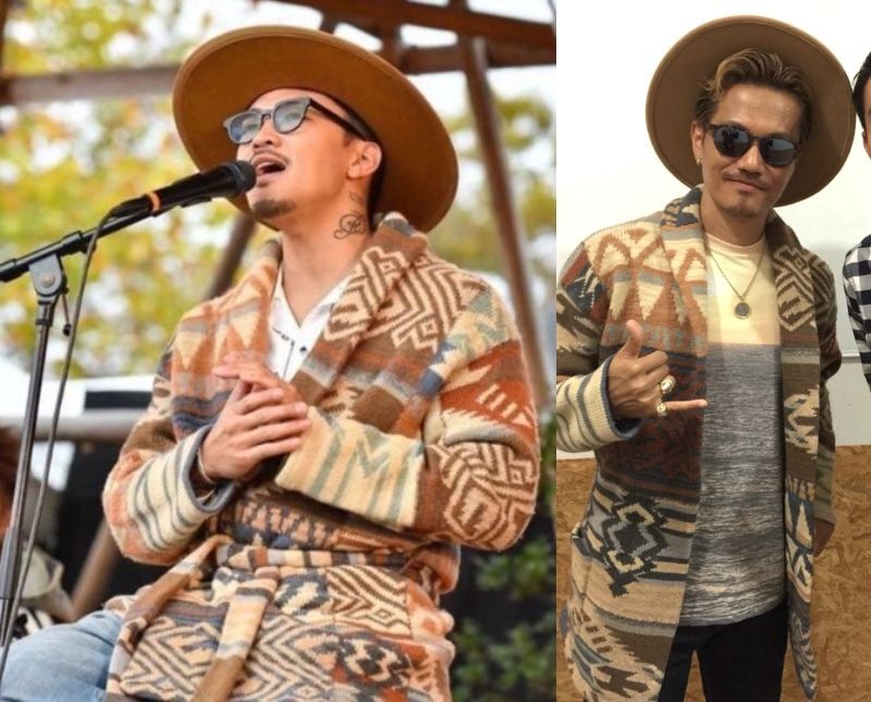 キムタク着 ラルフローレン ネイティブ ニット カーディガン L ウール