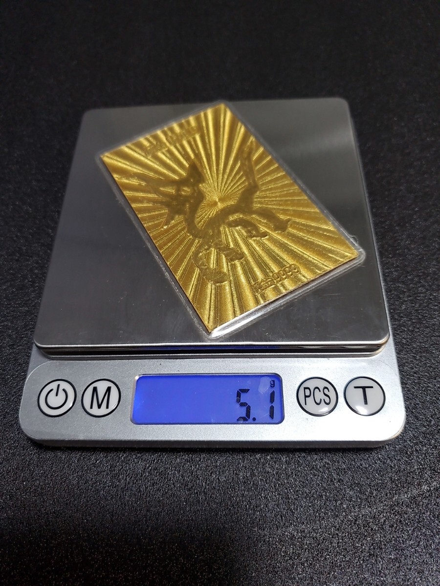 純金9999刻印 純金カード2枚 総重量5.2 g 金運 新品 即決 護符