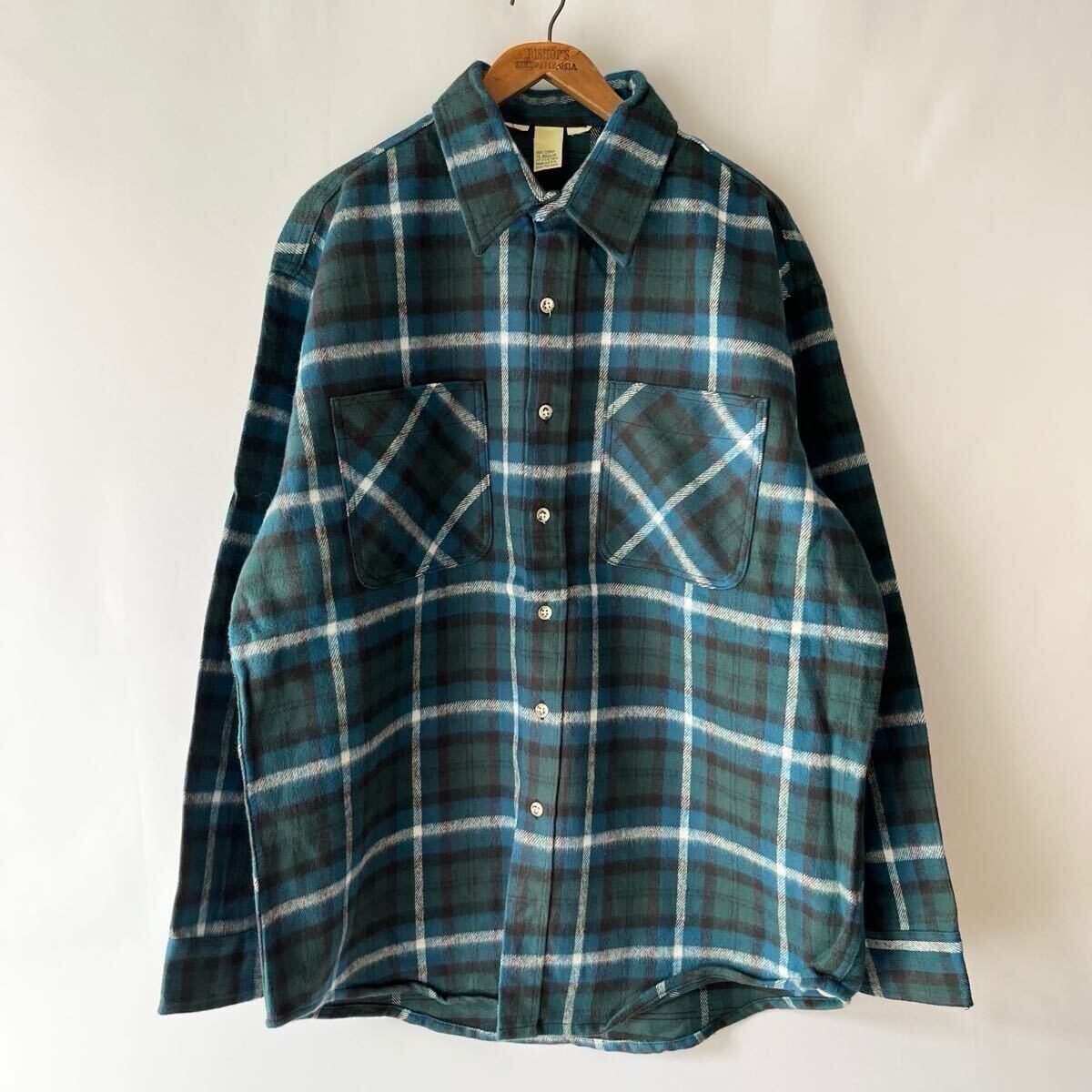 デッドストック】 90s St JOHN'S BAY チェック ネルシャツ XL USA製