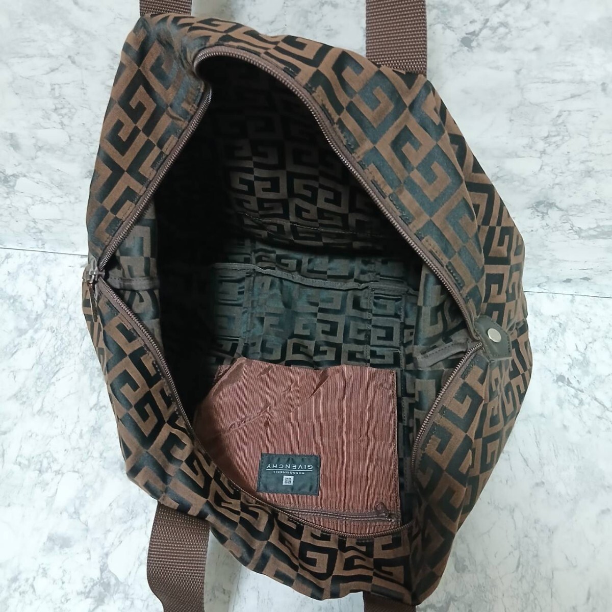 希少色】OLD GIVENCHY ジバンシー ヴィンテージ 4Gロゴ ミニボストン