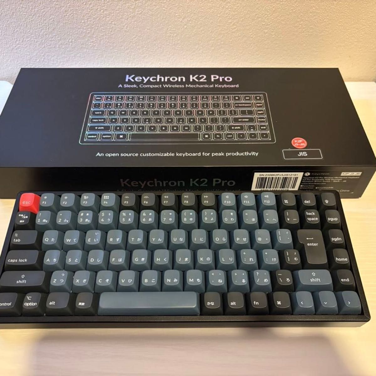 Keychron K2 Pro メカニカルキーボード JIS配列 茶軸 ホットスワップ
