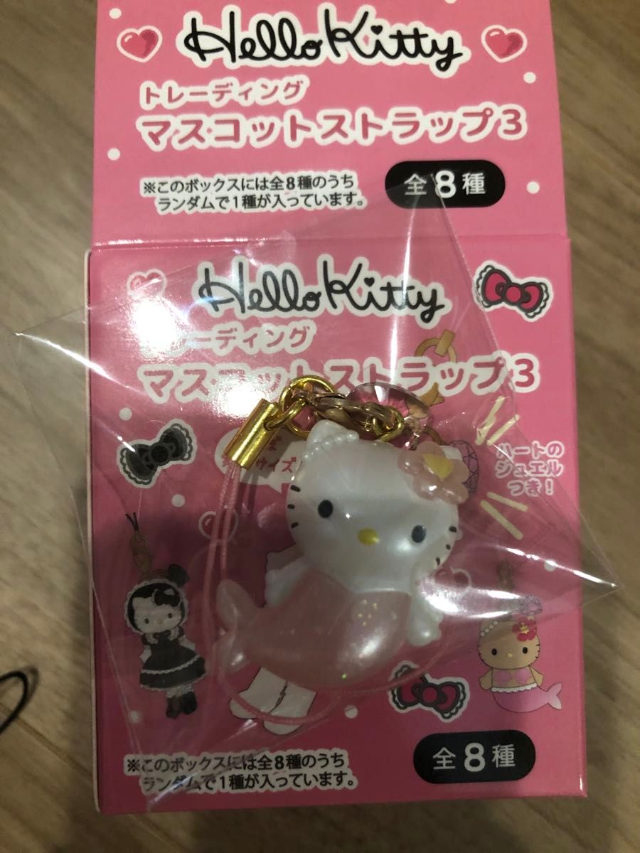 キティ マスコットストラップ3 ハローキティ マーメイド ピンク｜Yahoo