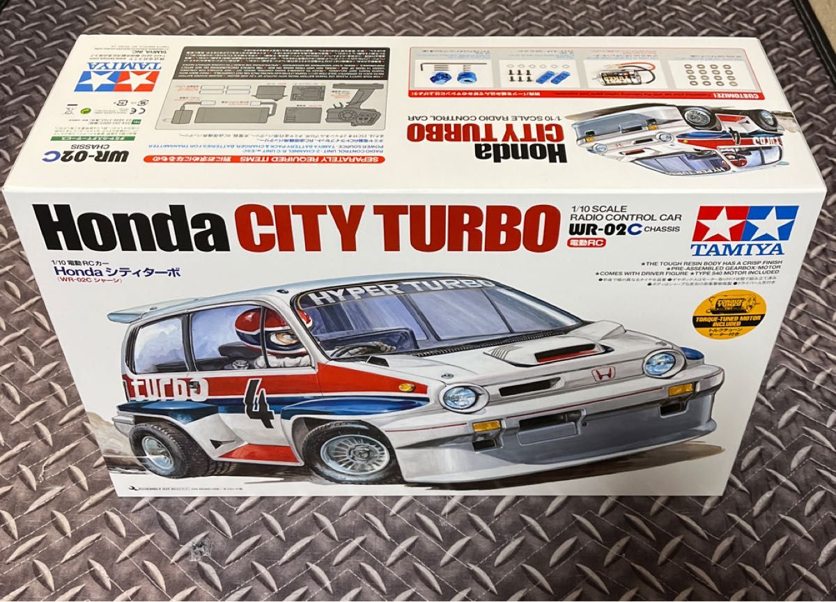 タミヤ 1/10 RC ホンダ シティターボ WR-02Cシャーシ 未組立 ITEM58611