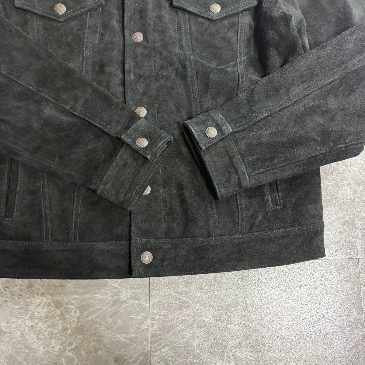 LEVI'S LEATHER HIGHLAND SUEDE JACKET M リーバイス ブラック