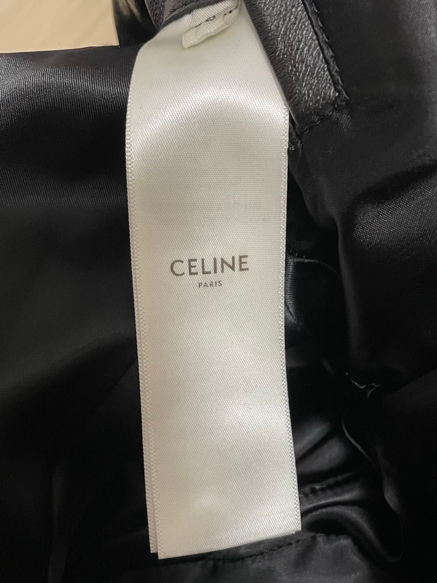20SS CELINE シングルレザージャケット 46 レザーライダースジャケット