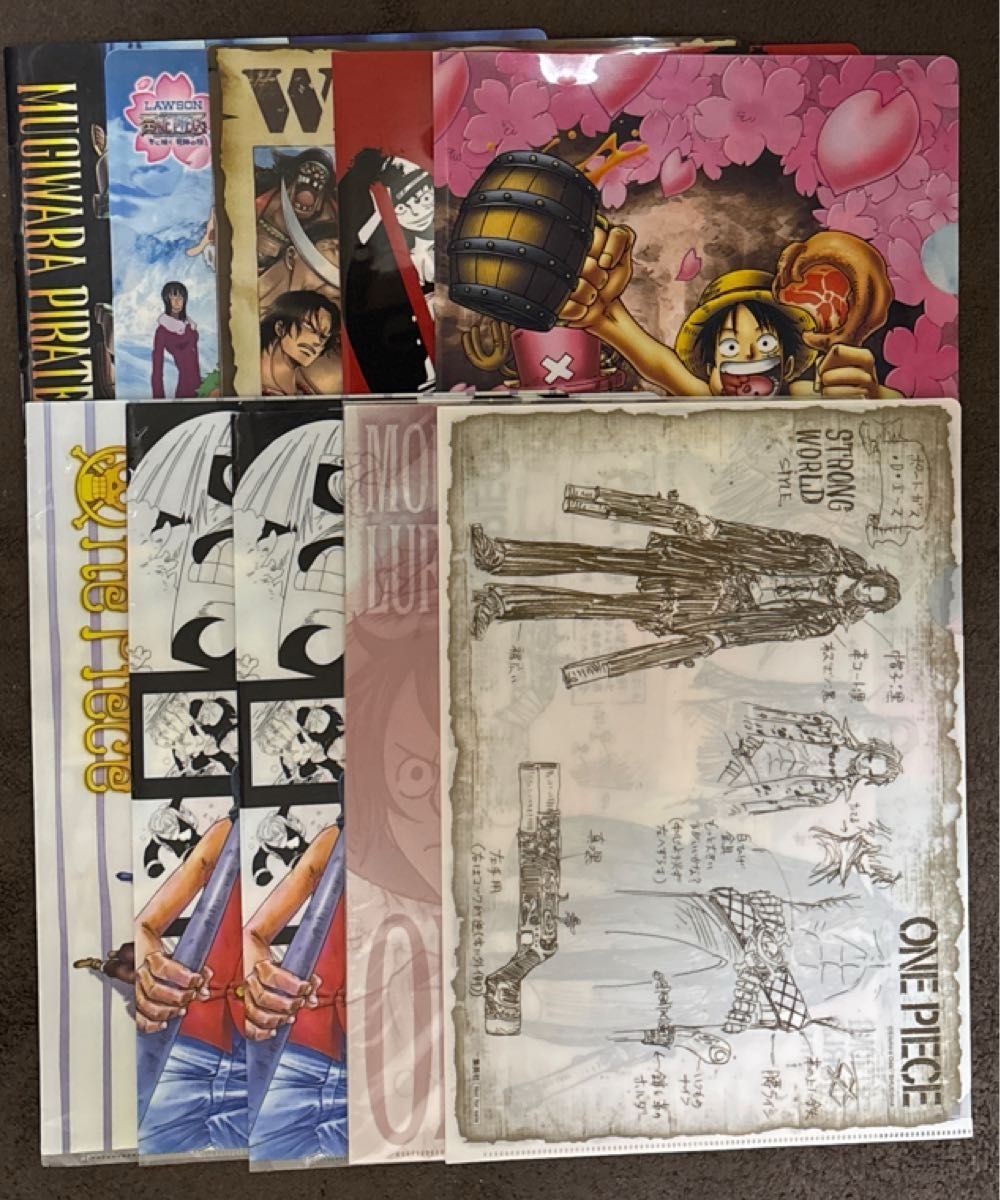 ワンピース クリアファイル 12枚セット ONE PIECE LAWSON STRONG WORLD
