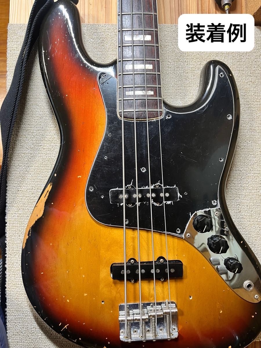 Mid 70s~ JAZZ BASS装着可 ピックガード ブラック 3P ジャズ ベース