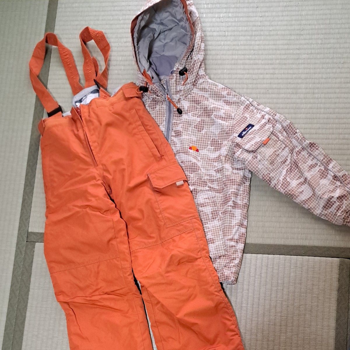 ellesse エレッセ スキーウェア スノボウェア 上下セット オレンジ系