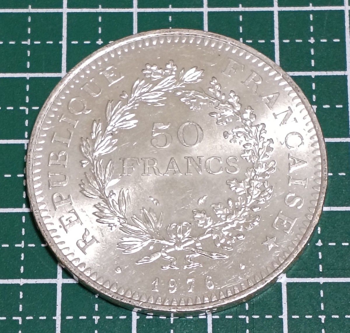 フランス銀貨】1976年 ヘラクレス 50フラン銀貨｜Yahoo!フリマ（旧