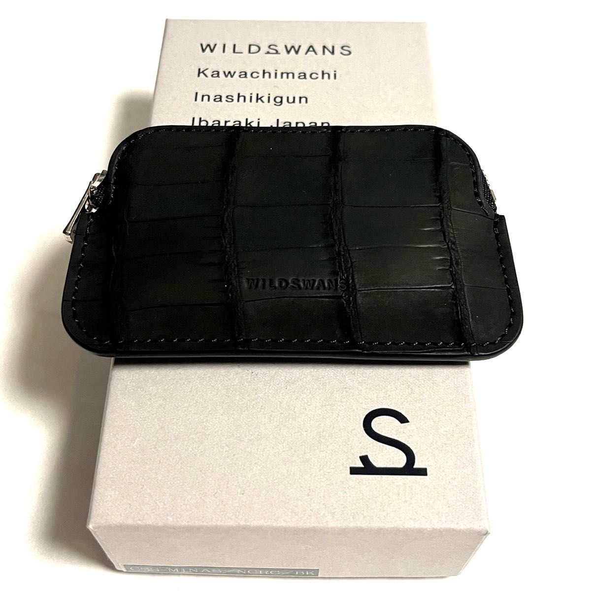 ワイルドスワンズ ヌバッククロコダイル ミナス 黒 WILDSWANS NUBUCK