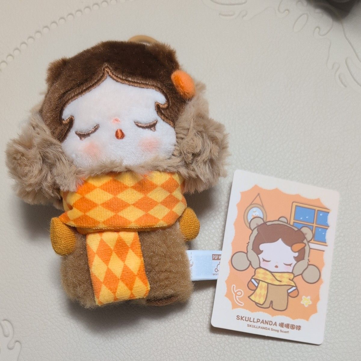 正規品 POPBEAN Fluffy ぬいぐるみペンダント スカルパンダ Cozy