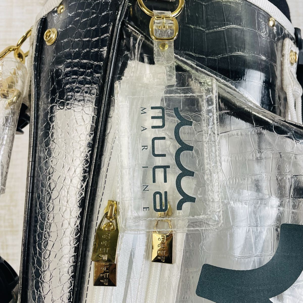 Muta Marine ムータマリン エンボスクロコ クリア スケルトン スタンド