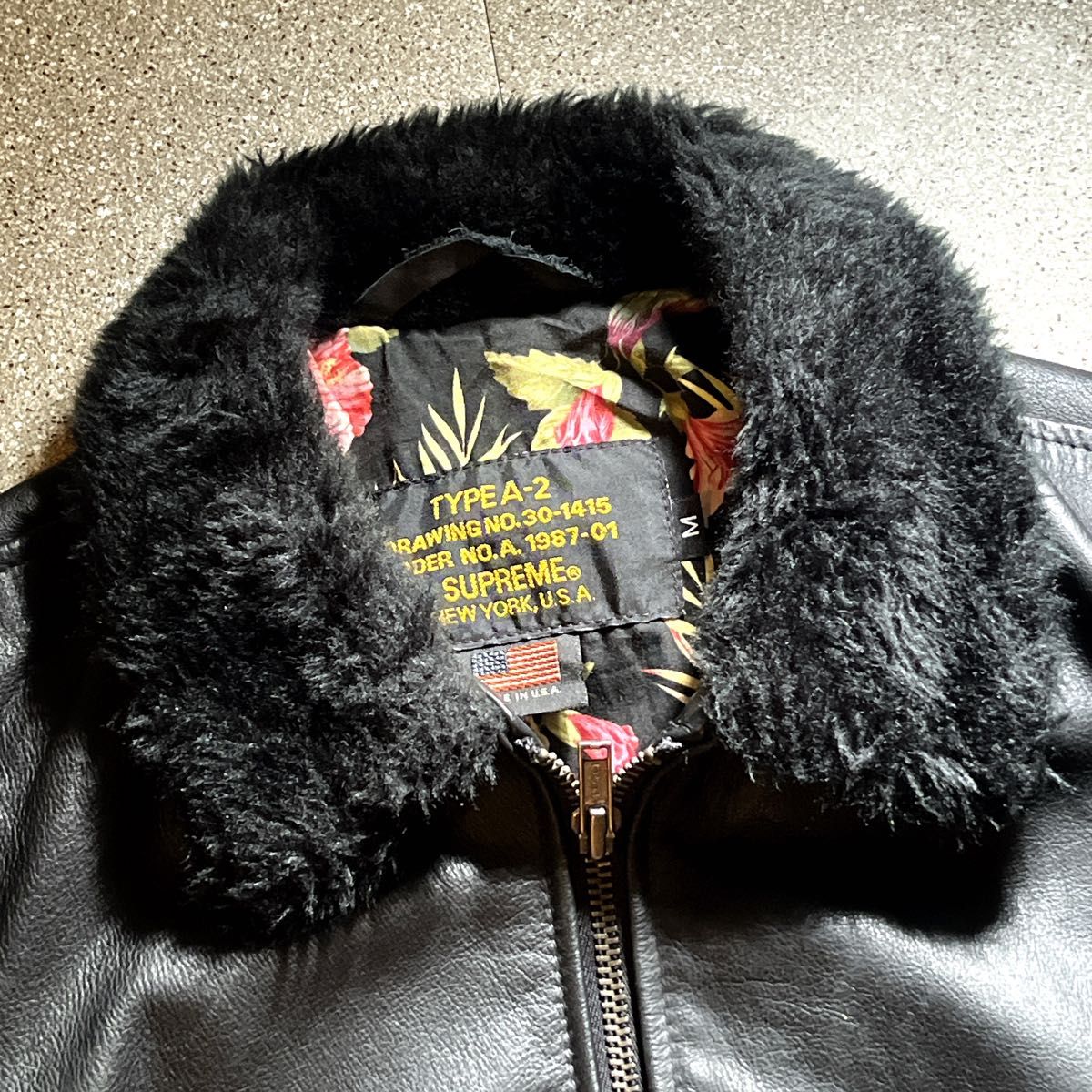 希少M Supreme Schott A-2 レザージャケット シュプリーム ショット