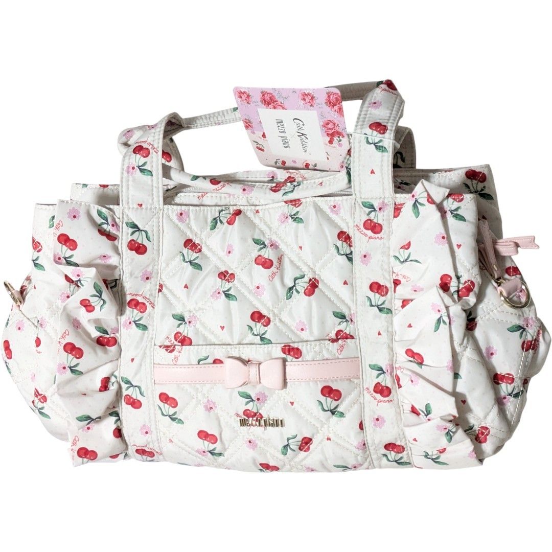 mezzo piano Cath Kidston マザーズバッグ チェリー ホワイト