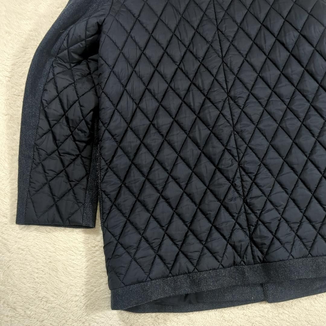 Paul Smith ポールスミス 異素材ダッフルコート キルティング ネイビー