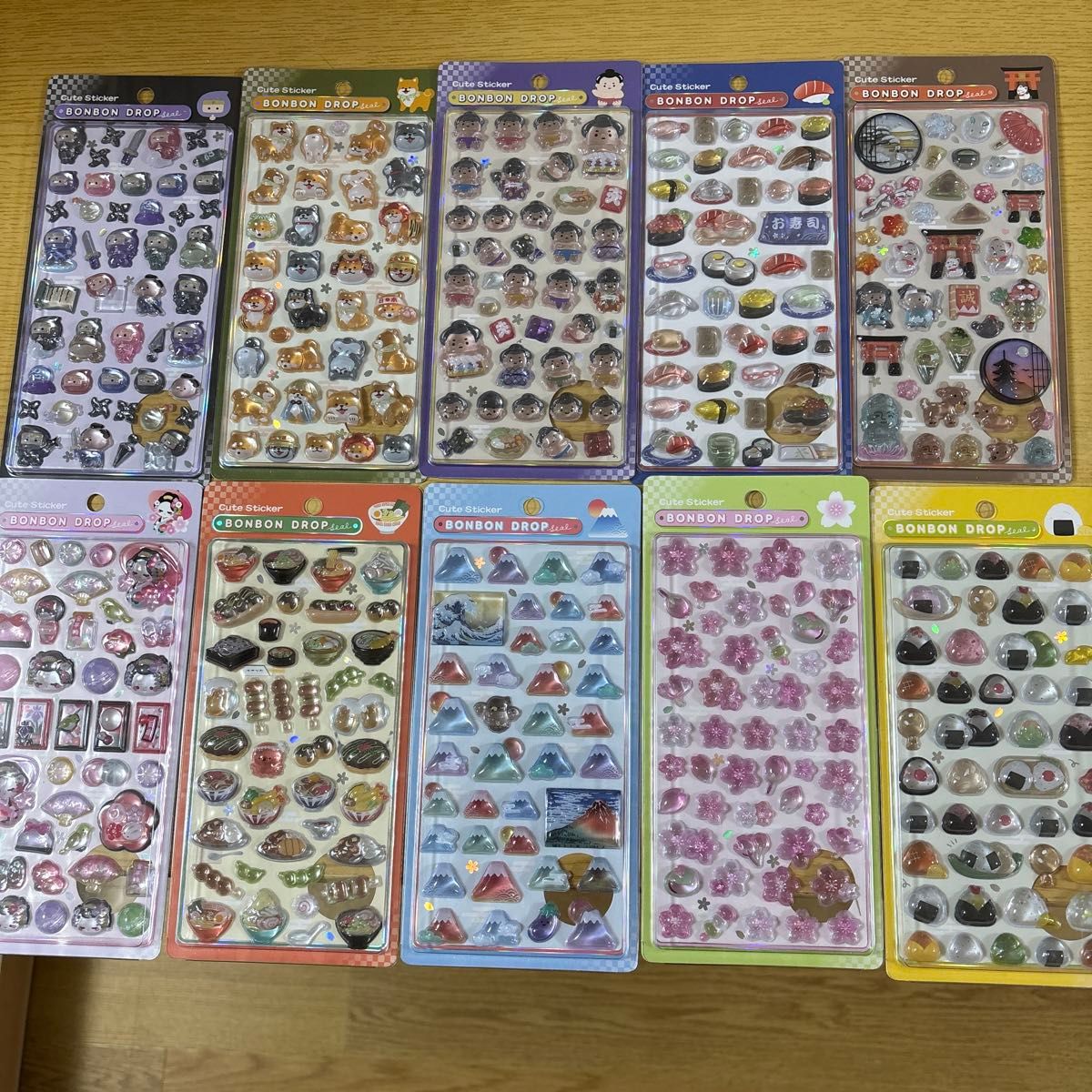 ボンボンドロップシール クーリア和柄 10枚セット まとめ売り｜Yahoo