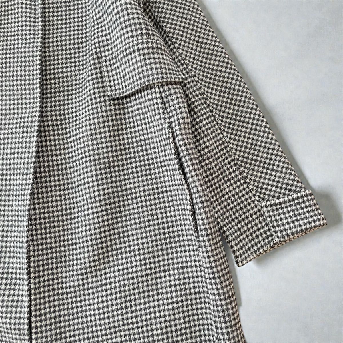 S Max Mara マックスマーラ 千鳥格子 ウールアンゴラコート サイズ42
