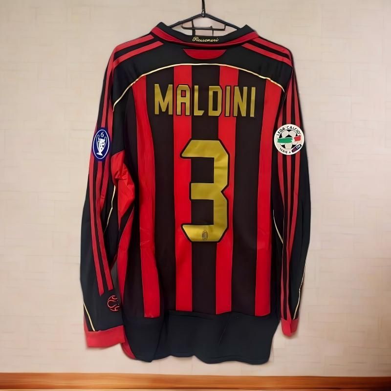 06-07 ACミラン マルディーニ 長袖 ユニフォーム 背番号3 MALDINI