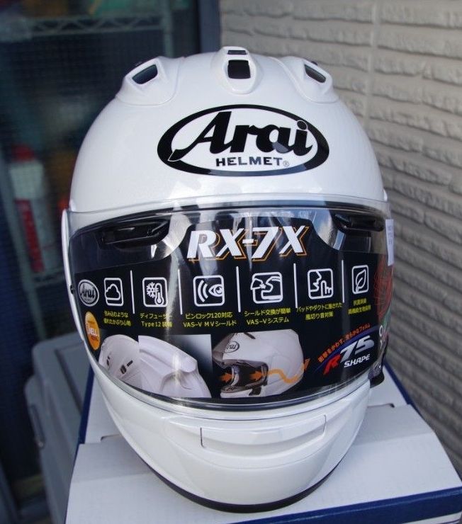 アライ(Arai) バイクヘルメット フルフェイス RX-7X グラスホワイト 55